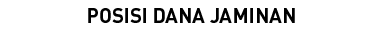 POSISI DANA JAMINAN