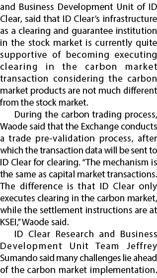 and Business Development Unit of ID Clear, said that ID Clear’s infrastructure as a clearing and guarantee institutio...