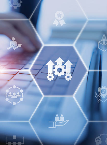 Operational excellence concept. Productivity with excellence process. Industrial management in efficiency and efficient process. Lean cost and productivity growth. Process of continuous improvement.