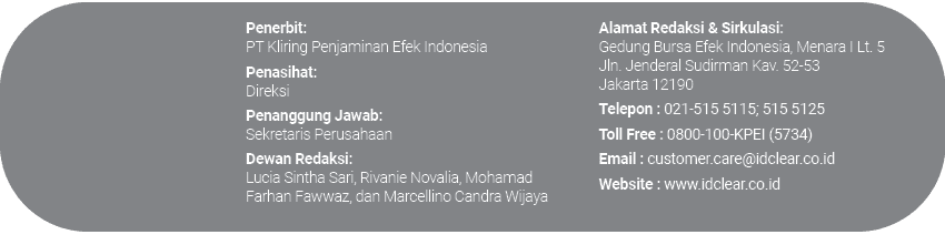 Alamat Redaksi & Sirkulasi: Gedung Bursa Efek Indonesia, Menara I Lt. 5 Jln. Jenderal Sudirman Kav. 52 53 Jakarta 121...