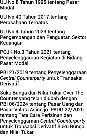 UU No.8 Tahun 1995 tentang Pasar Modal UU No.40 Tahun 2017 tentang Perusahaan Terbatas UU No.4 Tahun 2023 tentang Pen...