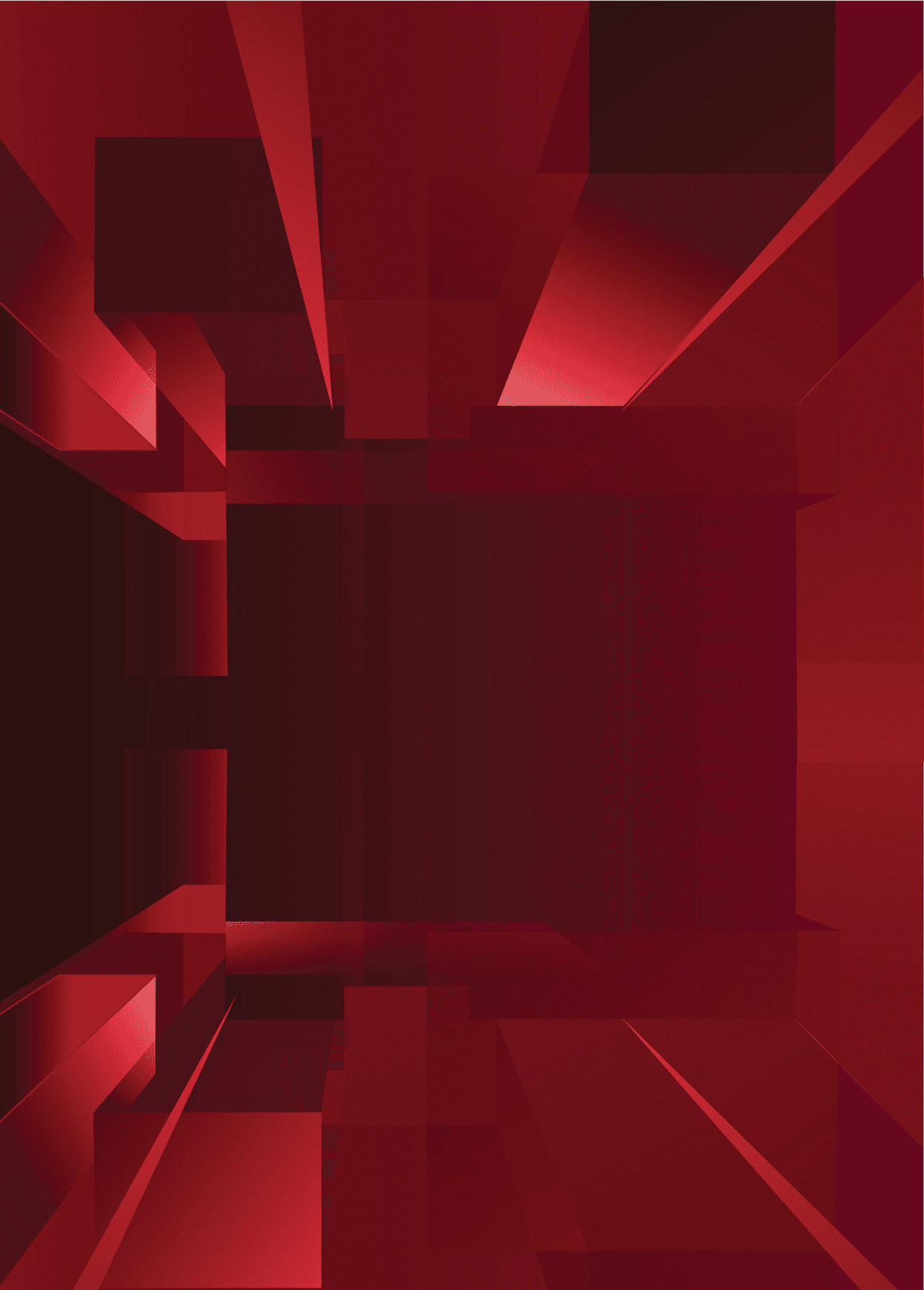 A red background with a nude figure in the center. AI generated content