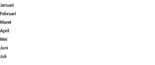 Januari, 1.250.708.600 , 978.400 , 8 , 40.345.439 , 31.561 ,31,Februari, 504.470.000 , 243.600 , 6 , 18.016.786 , 8.7...