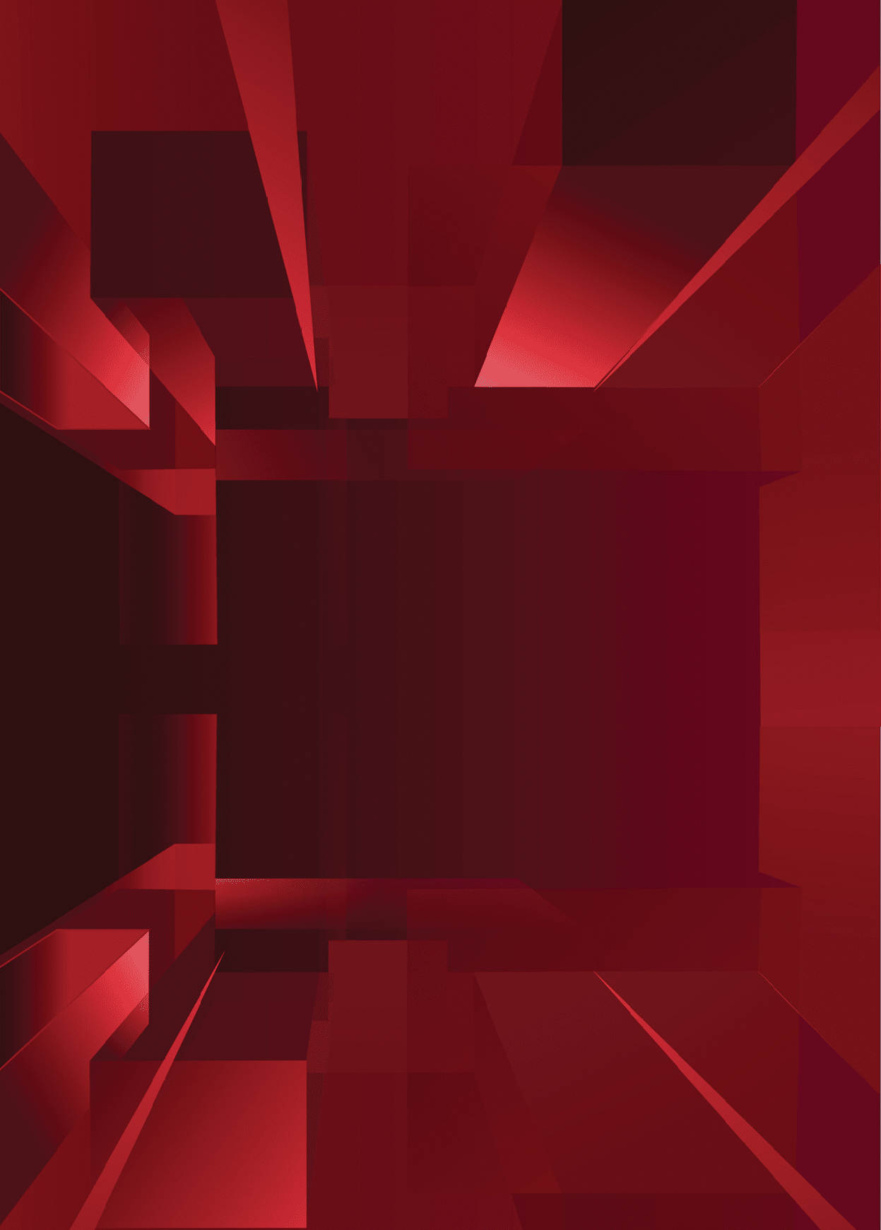 A red background with a nude figure in the center. AI generated content